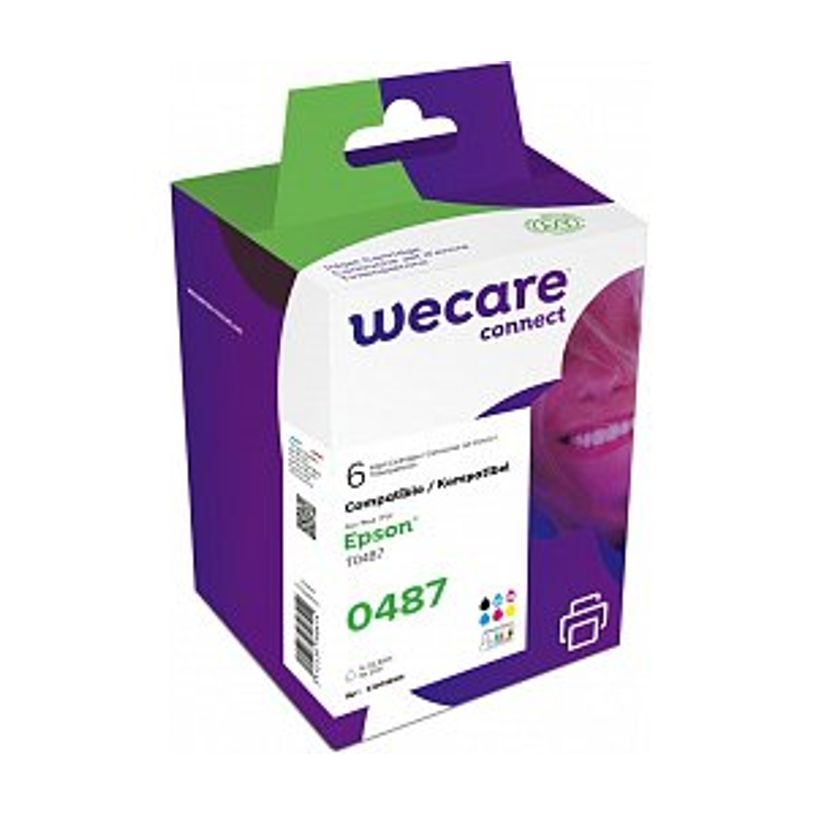 3112539746414-Cartouche compatible Epson T0487 Hippocampe - pack de 6 - noir , cyan, magenta, jaune, cyan -P_79434185_1-0