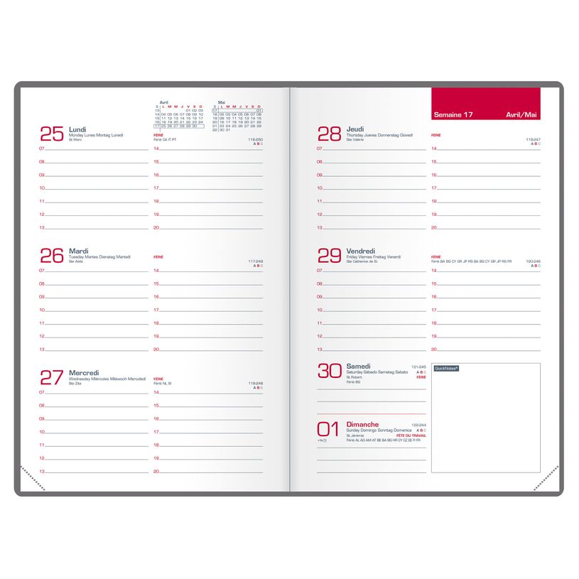3147281935601-Agenda Oxford Voyage - 1 semaine sur 2 pages - 10 x 15 cm - différentes couleurs disponibl-P_79435689_7-5