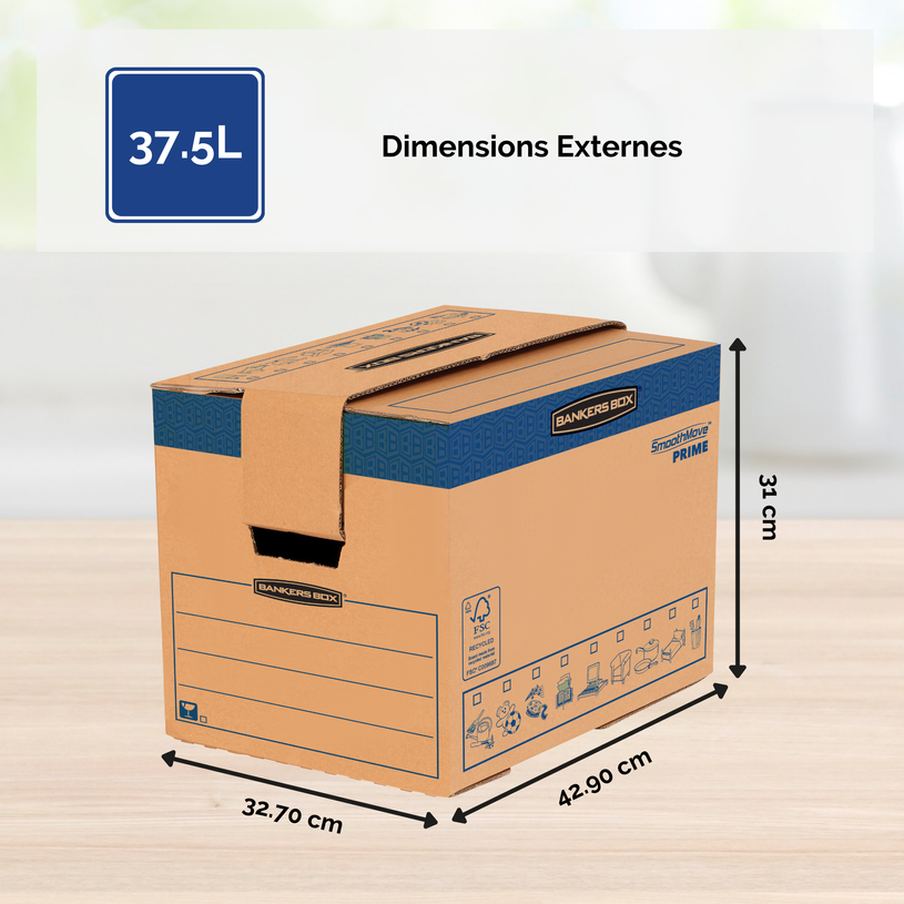 2012349438961-5 Cartons déménagement 37,5L - Bankers Box SmoothMove FastFold Fellowes-P_79435734_5-4