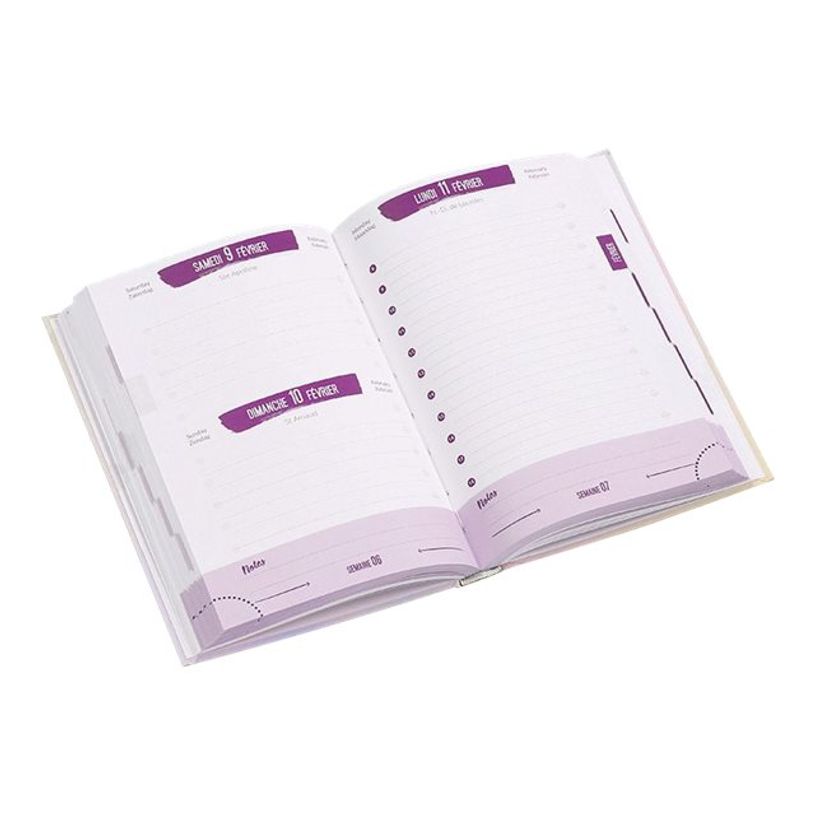 3135250978179-Agenda Licorne Pailleté 1 Jour par page 11,7X17,2cm 336 pages Viquel -P_79435783_1-1