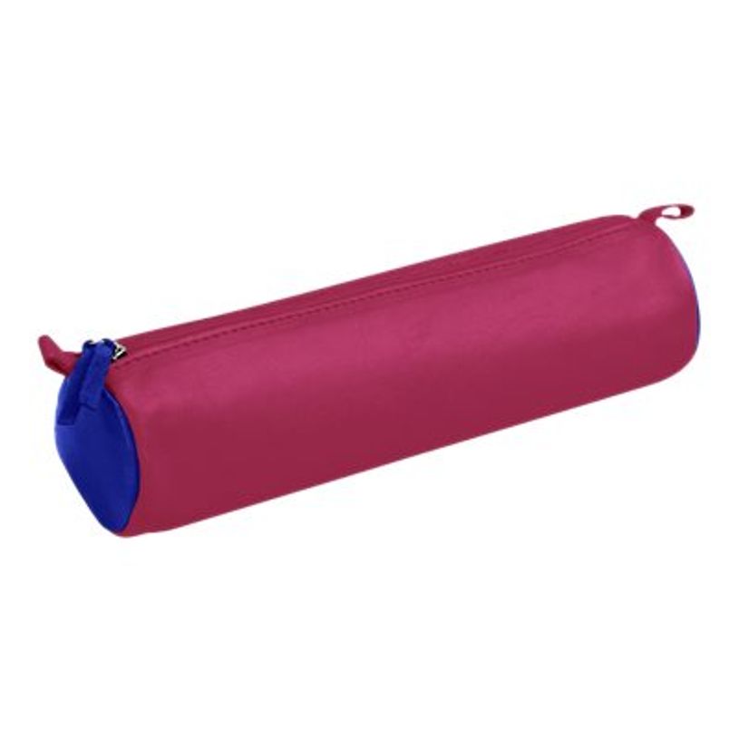 3329680083941-Clairefontaine - Trousse ronde - cuir - bicolore bleu/fuchsia-P_79435888_1-0