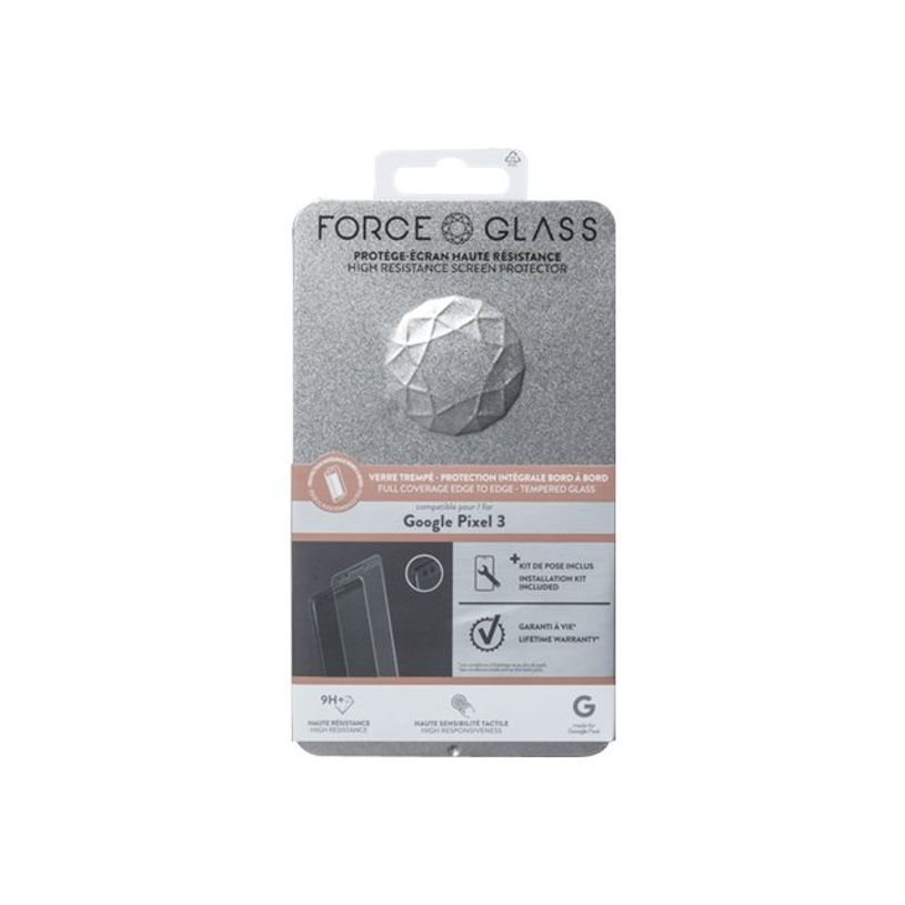 3571211397472-Force Glass - protection d'écran - verre trempé pour Pixel 3-P_79436583_1-2