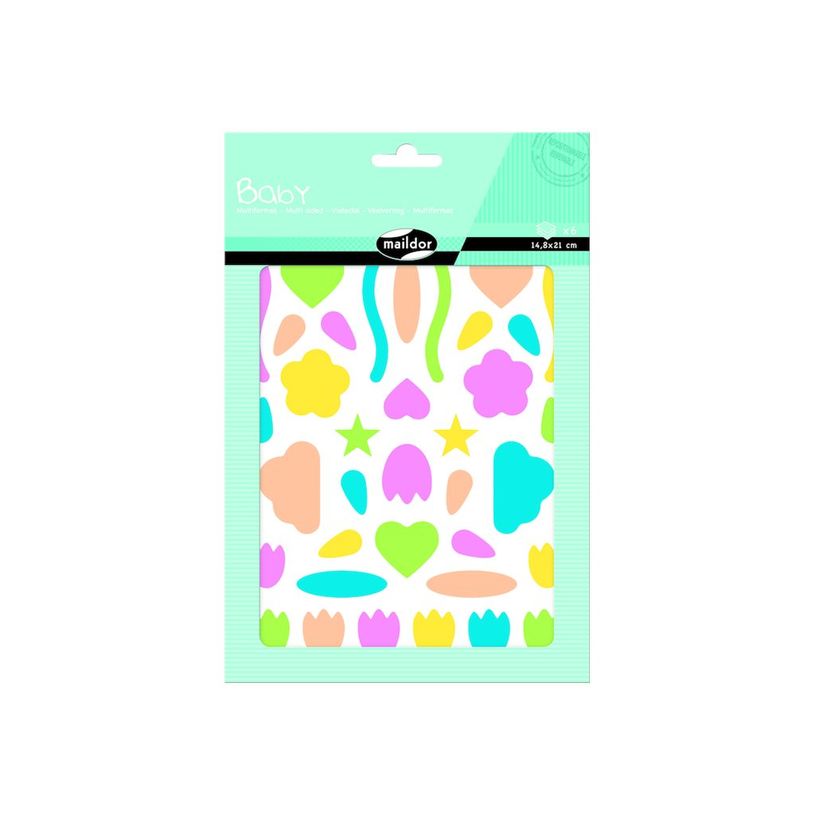 3609510910495-Maildor - 6 feuilles gommettes multiformes - fluo-P_79436885_1-2