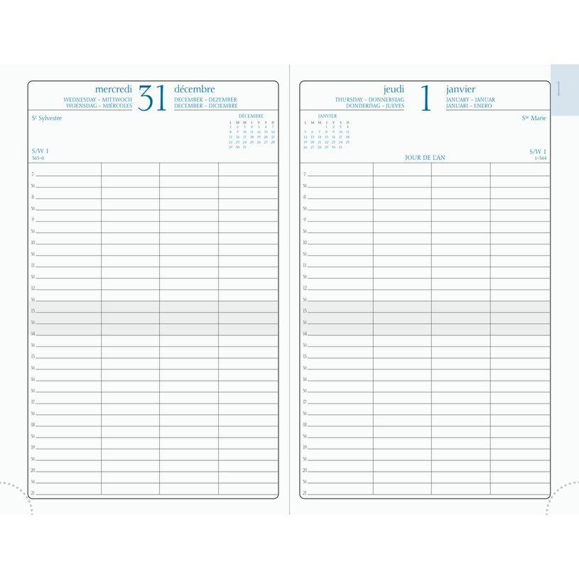 3660942065764-Agenda Volga La Journée Planifiée 21 - 1 jour par page - 13,5 x 21 cm - disponible dans diff-P_79438248_5-3
