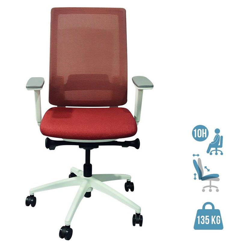 0400794385961-Fauteuil de bureau BRIAN - accoudoirs réglables - appui-tête en option - dossier en rési-P_79438596_1-0