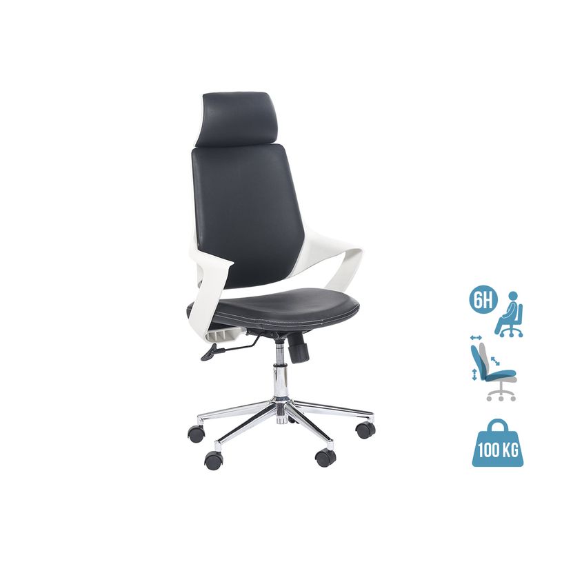 3701338800764-Fauteuil de bureau YORK - accoudoirs fixes - appui-tête fixe - noir - synchrone (1 positio-P_79438615_1-0