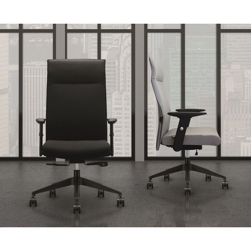 3700339883448-Fauteuil de bureau HENRY - accoudoirs réglables - appui-tête intégré - noir-P_79439071_4-3