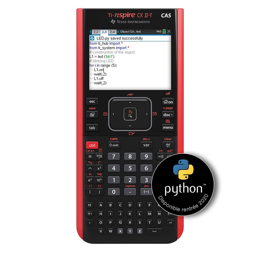3243480106726-Calculatrice graphique TI-Nspire CX II-T CAS - mode examen intégré - Edition Python - pr
