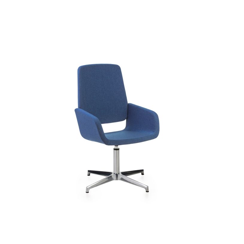 2012349446652-Chaise AITA - dossier haut - siège pivotant - pietement aluminium - tissu bleu-P_79439417_3-0
