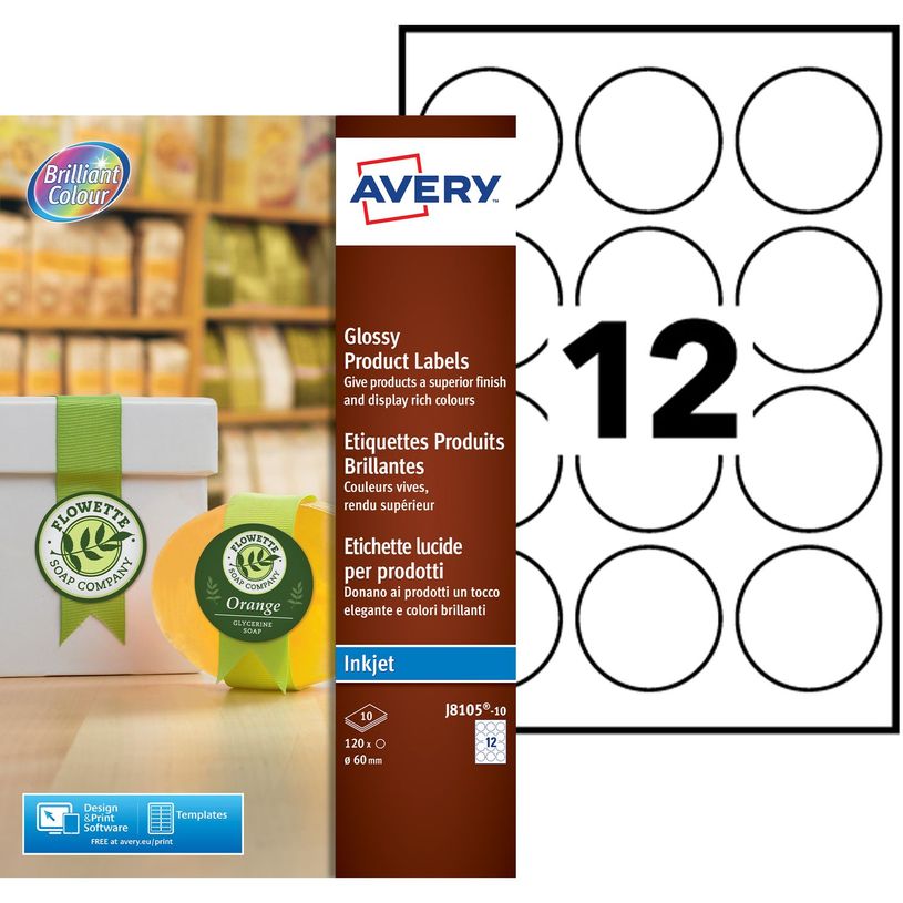 4004182051801-Avery - 120 Étiquettes adhésives rondes blanches - diamètre 60 mm - réf J8105-10-P_79439706_1-0