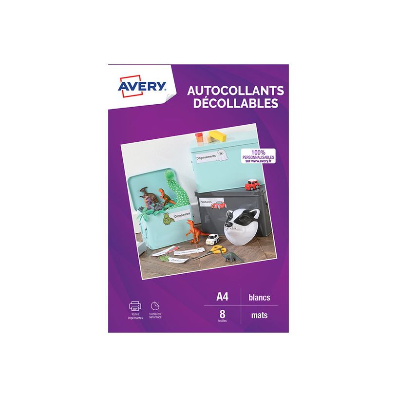 5014702033261-Avery - Autocollants décollables blanc mat - 8 feuilles A4-P_79439740_2-0