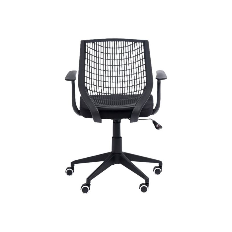 3760185028172-Fauteuil de bureau NEWTON - accoudoirs fixes - housse pour dossier en option - Noir-P_79439762_3-2