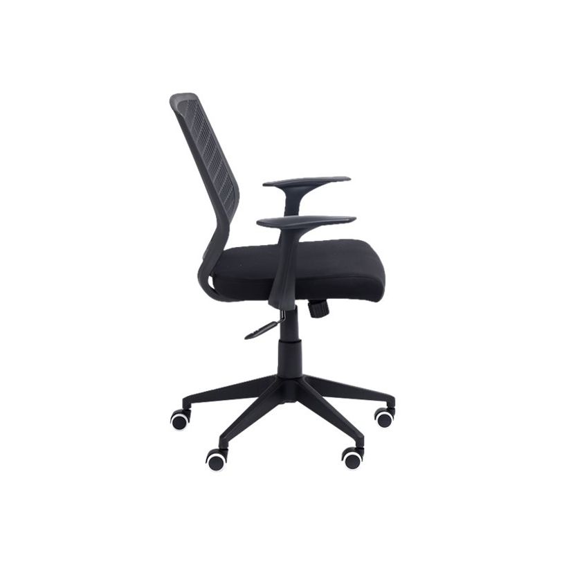3760185028172-Fauteuil de bureau NEWTON - accoudoirs fixes - housse pour dossier en option - Noir-P_79439762_4-3