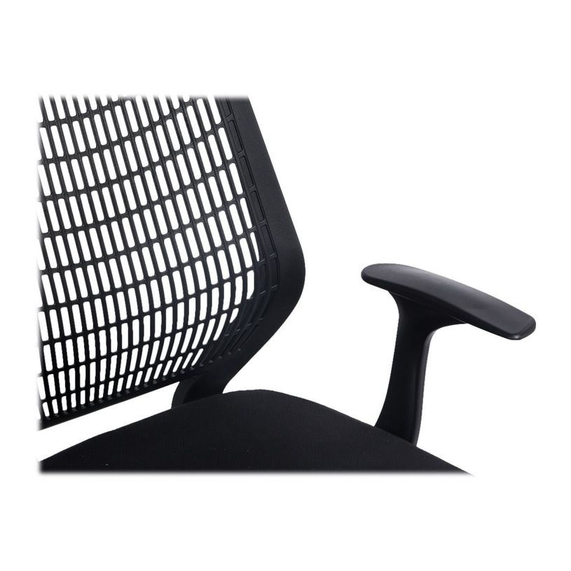 3760185028172-Fauteuil de bureau NEWTON - accoudoirs fixes - housse pour dossier en option - Noir-P_79439762_5-4