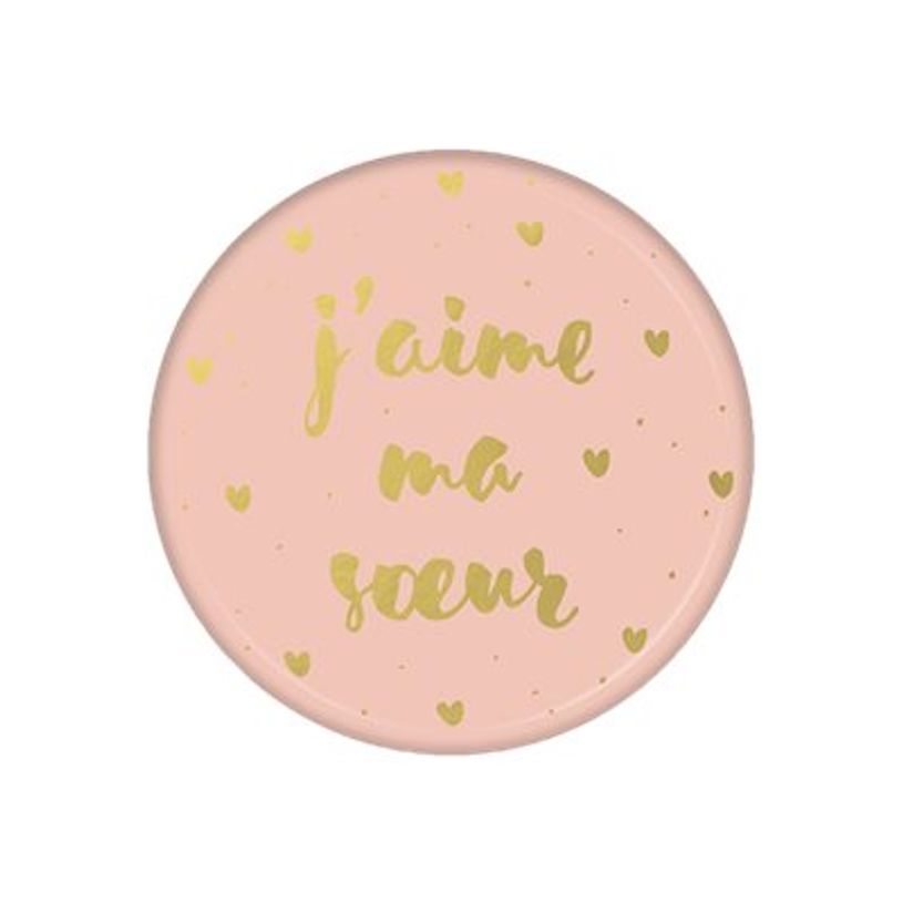 3700572730035-Kiub Les Petits Mots - Magnet rond en verre - Sœur-P_79439833_1-0