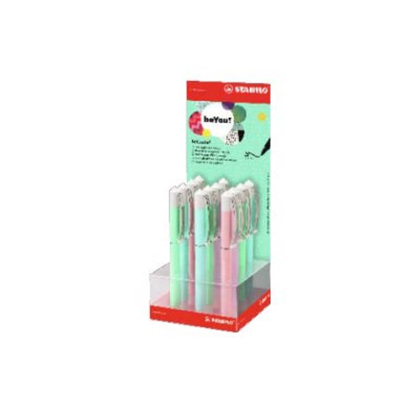 4006381540551-STABILO beYou! beCrazy! - stylo plume - bleu roi (pack de 12)-P_79439935_1-0