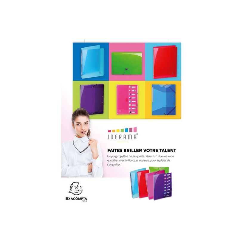 3130630556763-Exacompta Iderama PP - Chemise polypro à rabats - A4 - pour 250 feuilles - violet-P_79440075_1-2