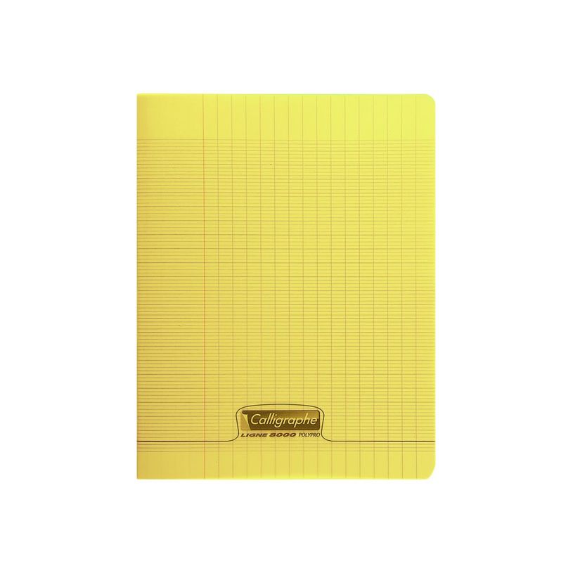 2012349449806-Calligraphe 8000 - Cahier polypro 24 x 32 cm - 48 pages - grands carreaux (Seyes) - jaune-P_79440100_1-0