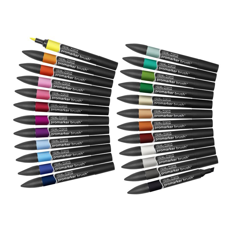884955063446-ProMarker brush - Trousse 24 marqueurs - double pointe - étudiant designer-P_79440703_5-1