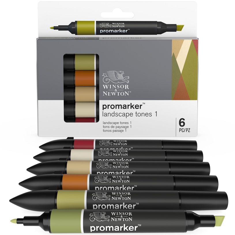 884955070420-ProMarker - Pack de 6 marqueurs double pointe - tons de paysage 1-P_79440717_1-0