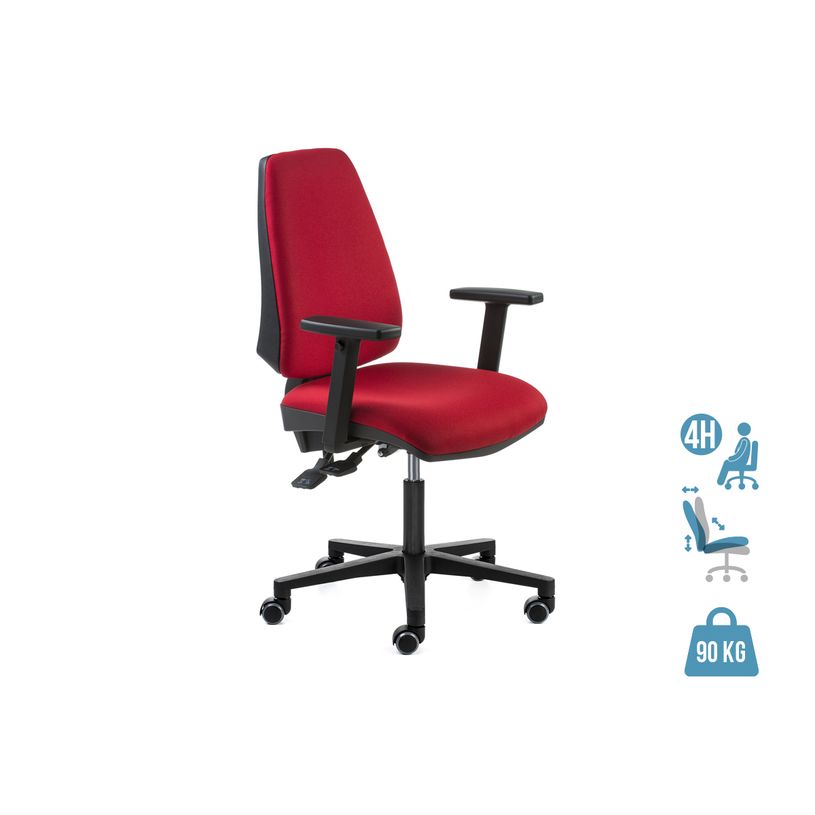 2012349453674-Fauteuil de bureau ADAPTA - accoudoirs en option - rouge-P_79440799_1-0