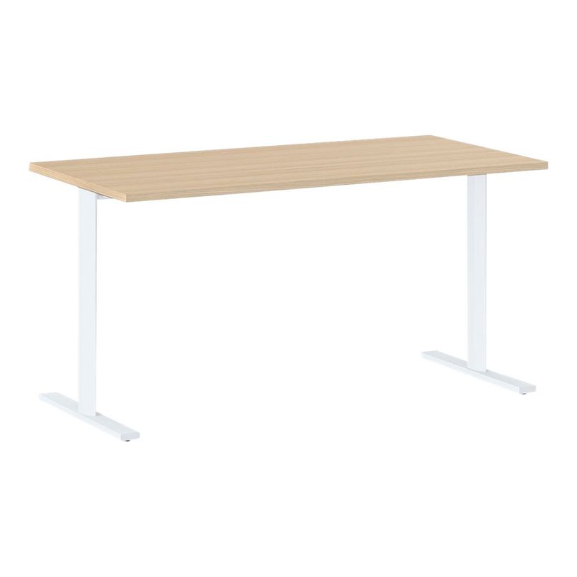 3483600857798-Bureau YES ! - 80 cm - Pieds métal fixes - Chêne-P_79440911_1-0