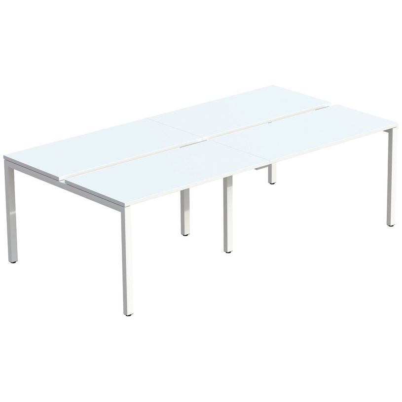 3660141254877-Bureau Bench 4 personnes EASYDESK - soit 4 plateaux L160xP60xH75 cm (L320 x P126) - Blanc-P_79441042_1-0