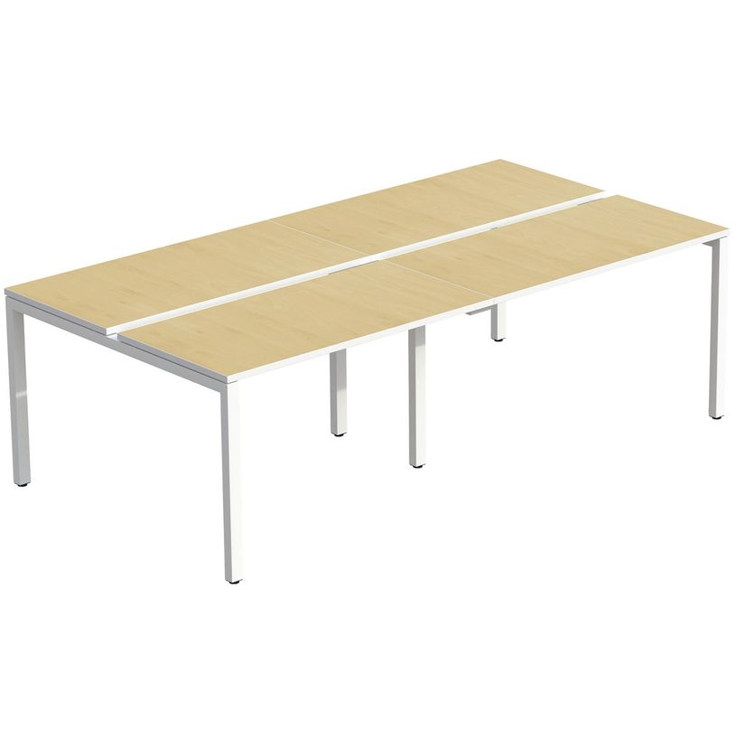 3660141254921-Bureau Bench 4 personnes EASYDESK - soit 4 plateaux L140xP80xH75 cm (L280 x P166) - Hêtre-P_79441047_1-0