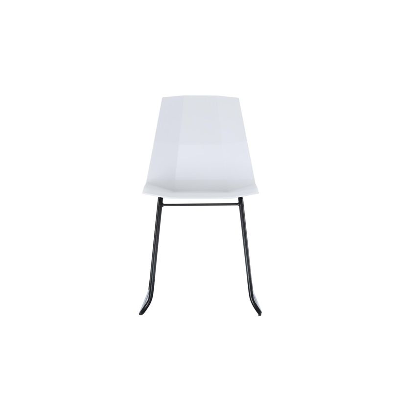 3660141232592-Lot de 2 chaises CUBE - Pieds trapèzes acier noir - assise blanche-P_79441231_1-0