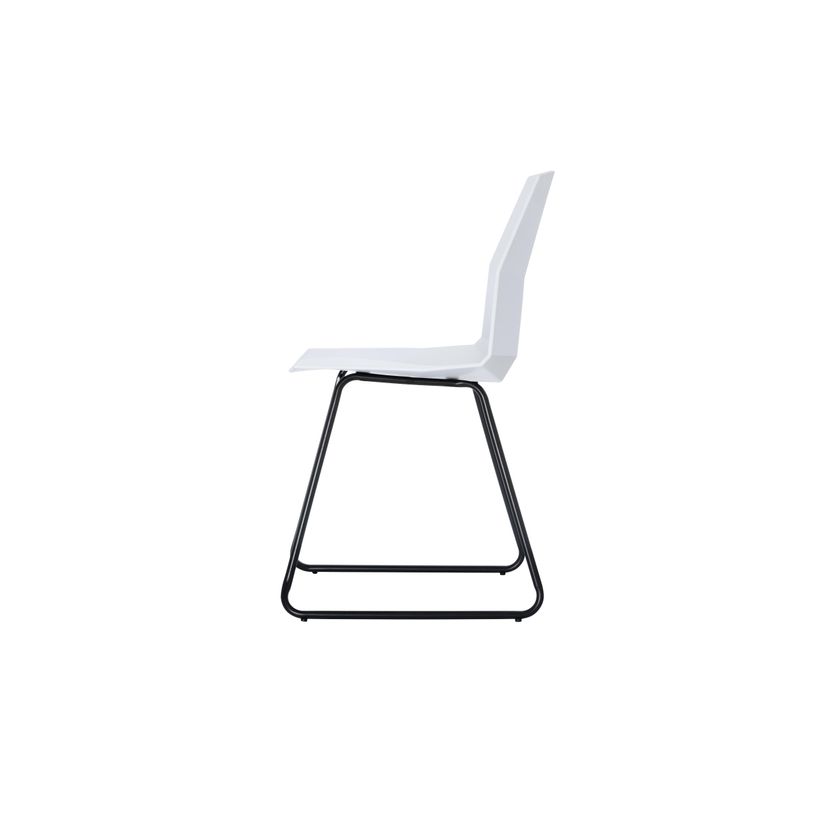 3660141232592-Lot de 2 chaises CUBE - Pieds trapèzes acier noir - assise blanche-P_79441231_3-2