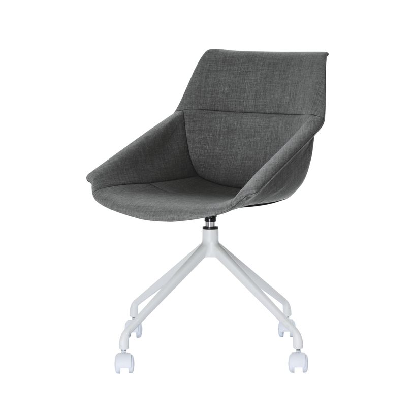 3660141233001-Lot de 2 chaises LUGE - pieds blancs sur roulettes - anthracite-P_79441250_2-1