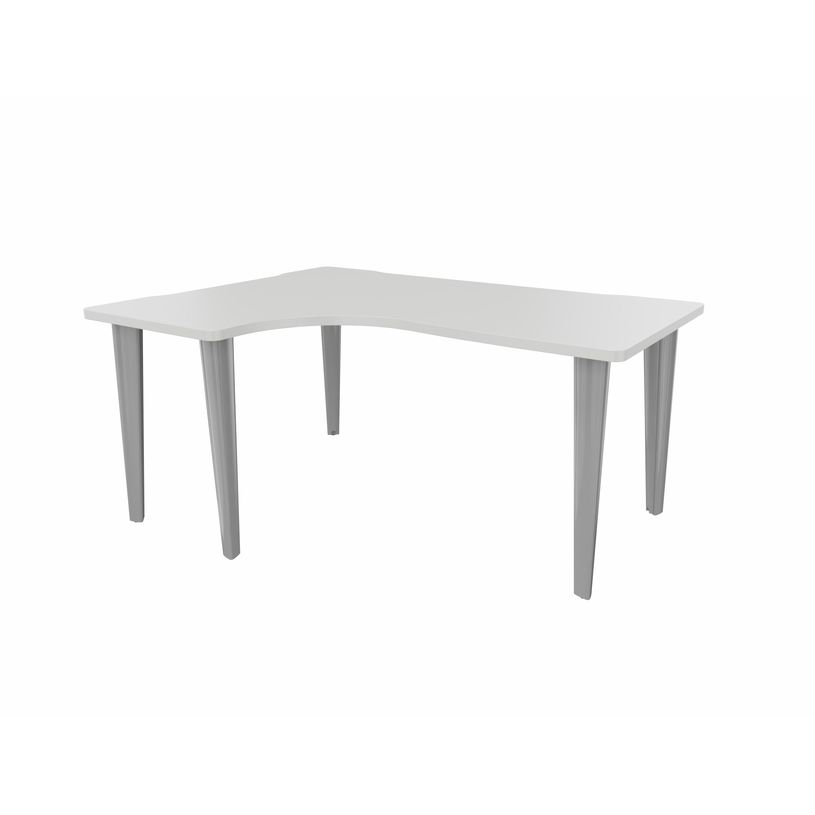 2012349456149-Bureau compact 90° à gauche EVIDENCE - Pieds aluminium - Plateau blanc-P_79441388_1-0
