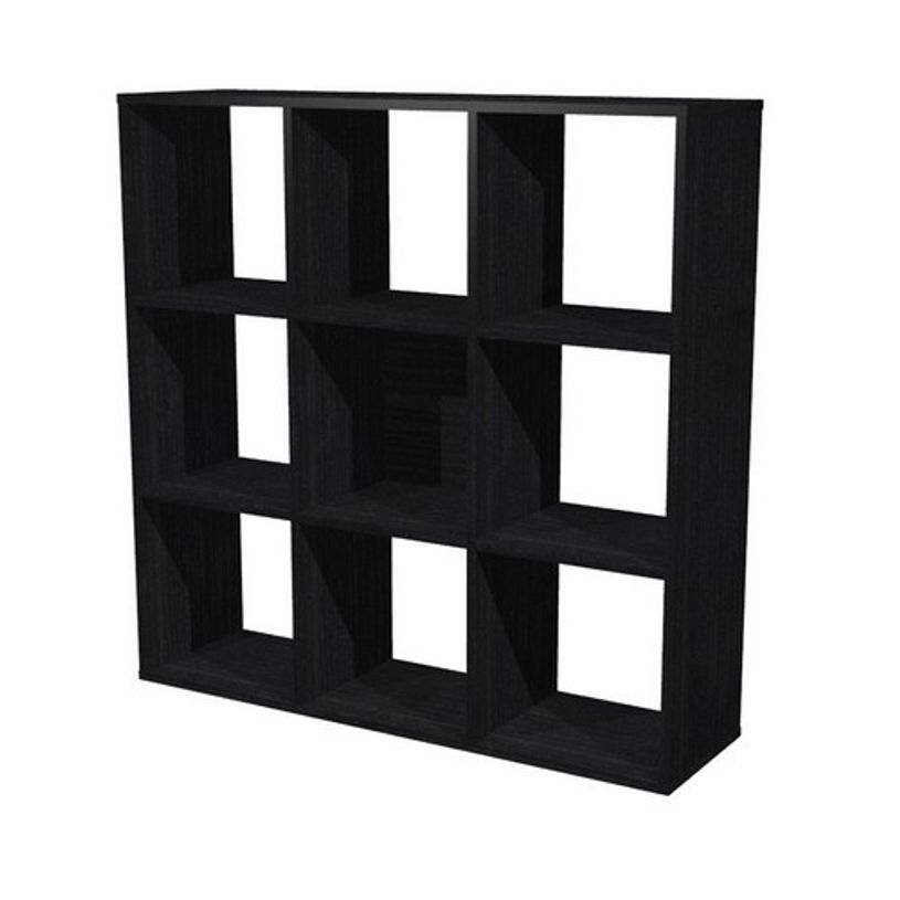 7331910005766-Bibliothèque modulaire MAXICOLOR - 9 cases - imitation frêne noir-P_79441465_1-0