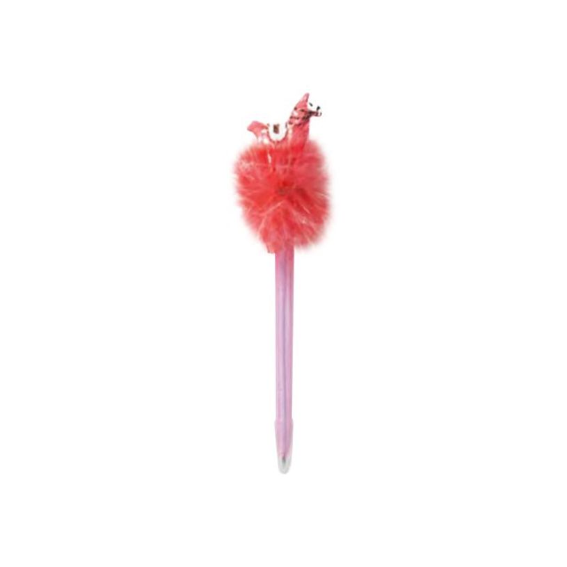3173740242102-Carpentras - Stylo à bille fantaisie avec plumes - lama-P_79442573_1-0