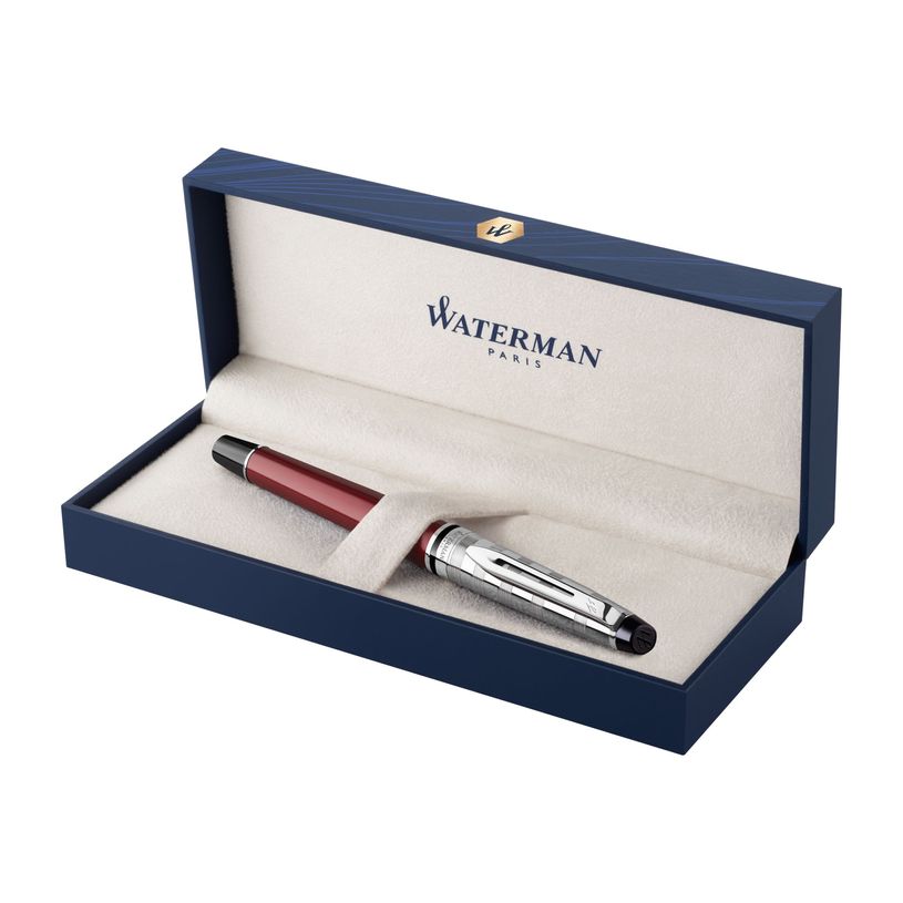 3026980936587-Waterman Expert Deluxe - Stylo plume rouge - pointe fine-P_79443282_1-0