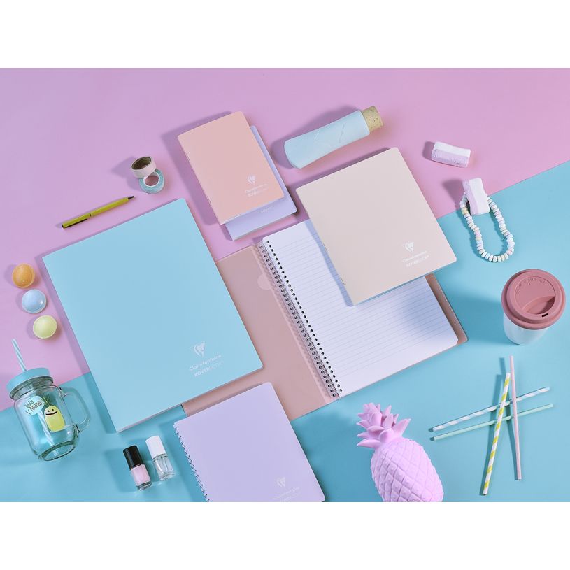 3037929814811-Clairefontaine Koverbook Blush - Cahier polypro 24 x 32 cm - 96 pages - grands carreaux (Seyes) - disponible dans-P_79443882_10-9