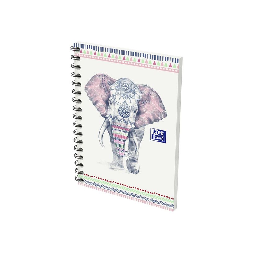 3020120144993-Oxford Boho Chic - Carnet de notes à spirale A6 - 100 pages - petits carreaux-P_79444622_6-5