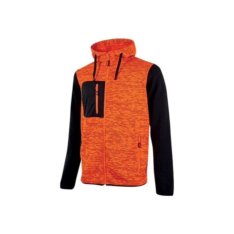 8033546413500-Sweat-shirt zippé col haut - orange fluo - Taille 2XL - Rainbow U-Power-P_79444847_1-0