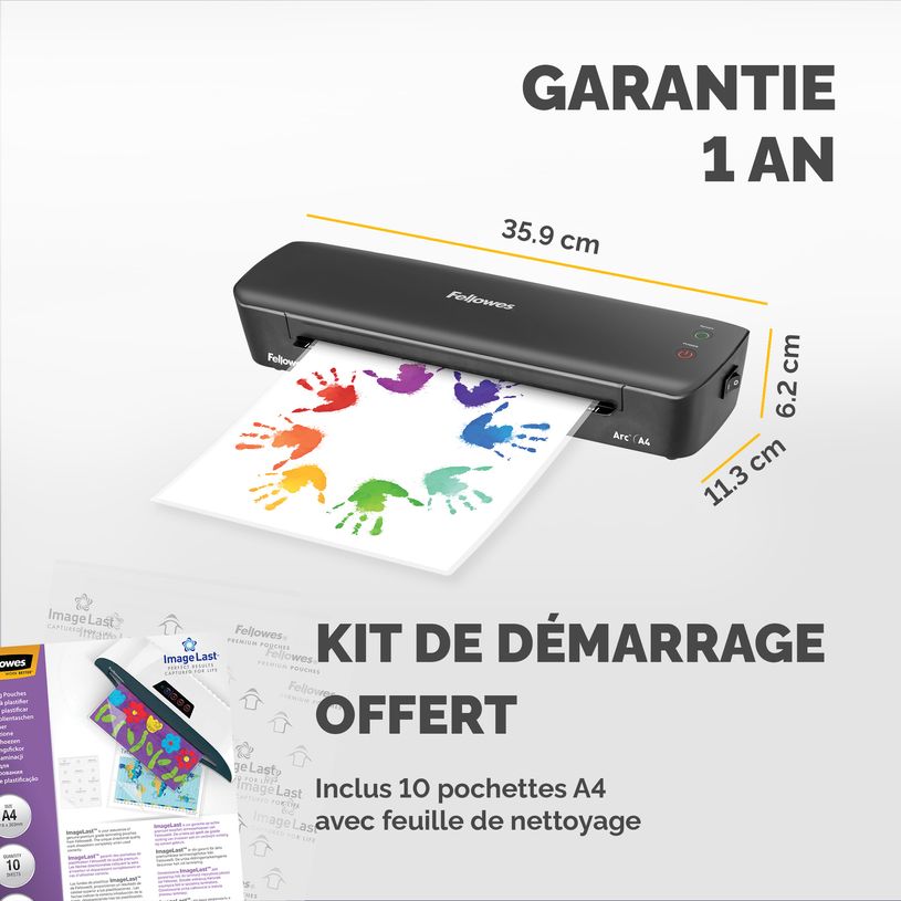 0043859752867-Fellowes Arc A4 - Plastifieuse A4 - jusqu'à 80 microns - anti-bourrage-P_79445046_7-6