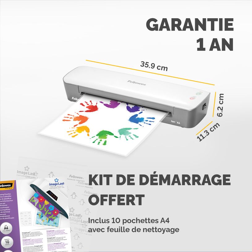 0043859752829-Fellowes Ion - Plastifieuse A4 - de 80 à 125 microns - anti-bourrage-P_79445445_7-6