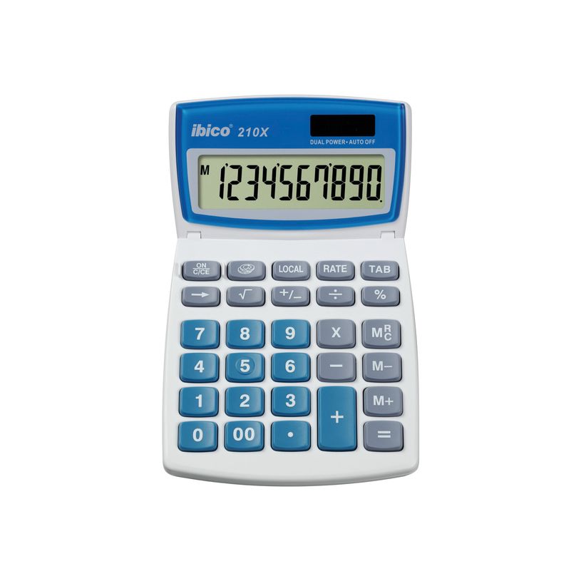 013465410079-Calculatrice de bureau Ibico 210X - 10 chiffres - alimentation batterie et solaire-P_801210_4-0