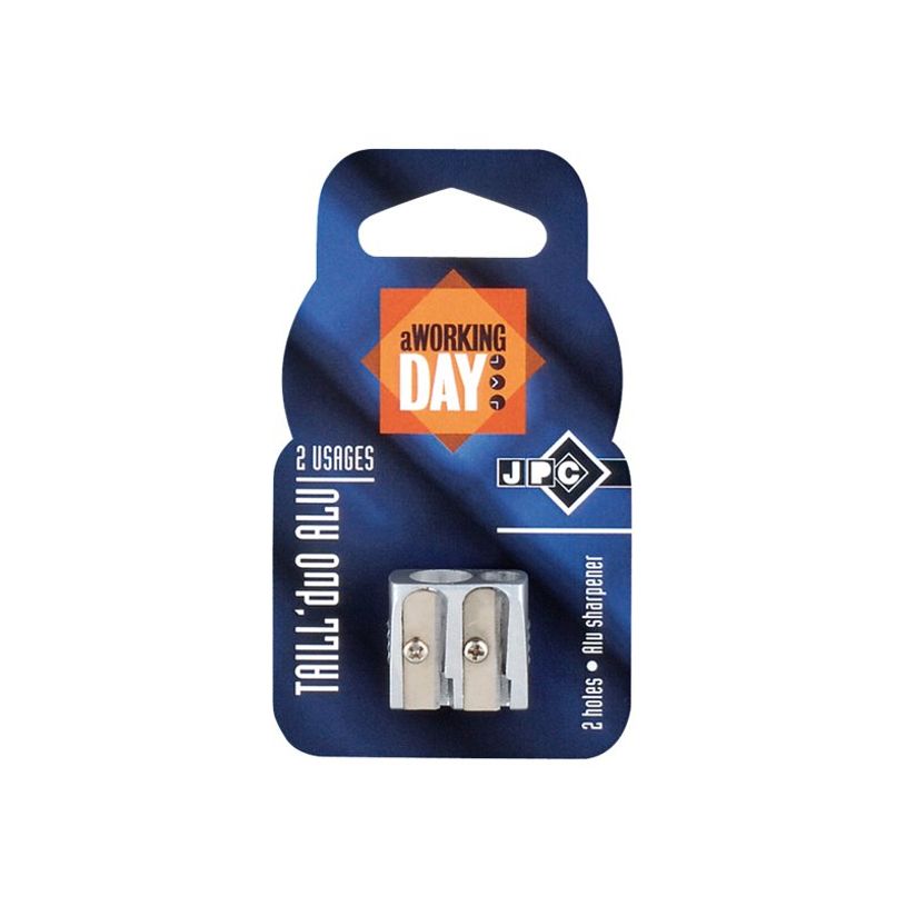 3457708512088-JPC TAILL'DUO - Taille- crayon - 2 trous - aluminium - métal-P_851208_1-0