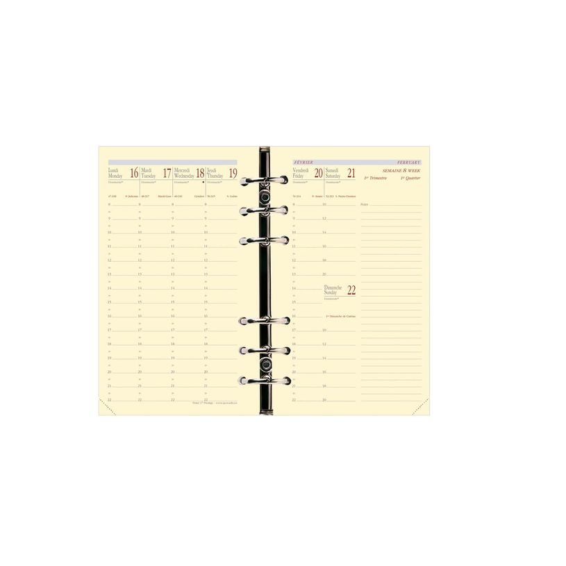 3371010119165-Recharge pour organiseur Timer 17 Prestige - 1 semaine sur 2 pages - 10 x 17 cm - papier ivoi-P_936001_2-0