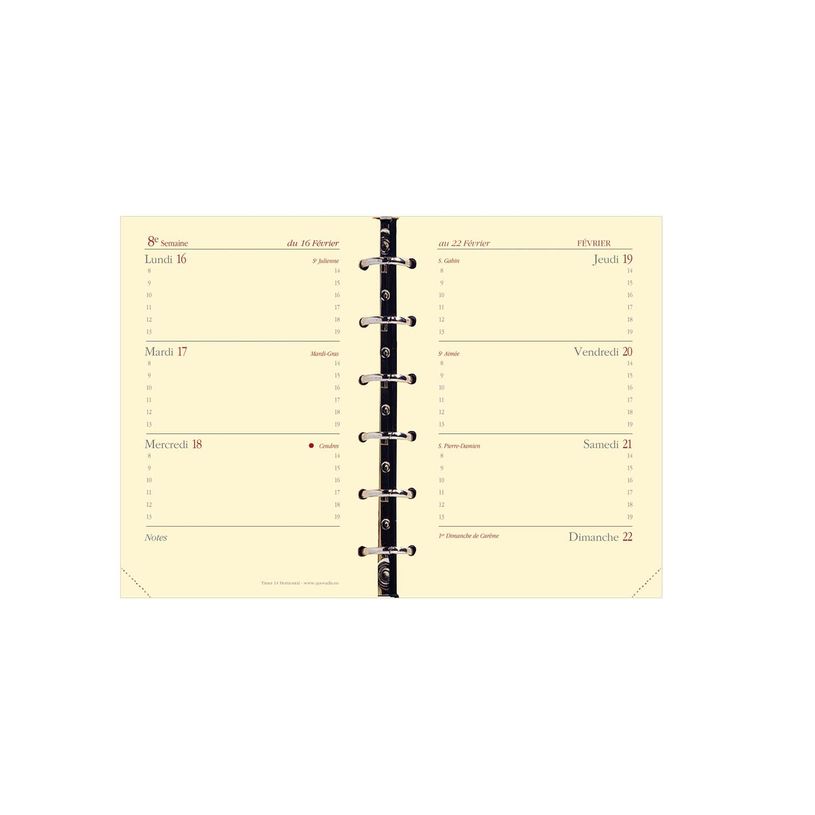 3371010119202-Recharge pour organiseur Timer 14 Horizontal - 1 semaine sur 2 pages - 8 x 12,5 cm - papier i-P_938004_2-0