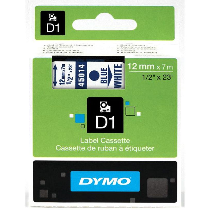5411313450140-Dymo D1 - Ruban d'étiquettes auto-adhésives - 1 rouleau (12 mm x 7 m) - fond blanc écri-P_999992249_5-0