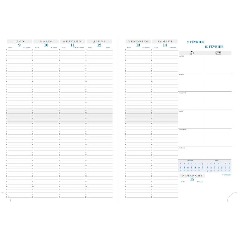 3660942001359-Agenda Barbara Consultations - 1 semaine sur 2 pages - 21 x 29,7 cm - disponible dans différentes coul--3