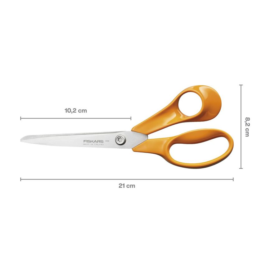 6424002019480-Ciseaux Classic Universel - 21 cm - orange - droitier - Fiskars--1