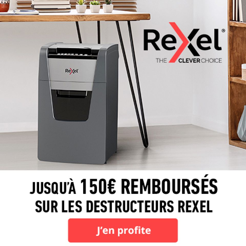 Jusqu'à 150€ remboursés sur les destructeurs Rexel