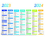 Calendrier 2024 pour bureau debout - Petit calendrier 2024 à spirales -  Planificateur mensuel simple de septembre 2023 à décembre 2024 (S) :  : Fournitures pour le bureau