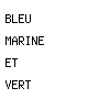 bleu marine et vert